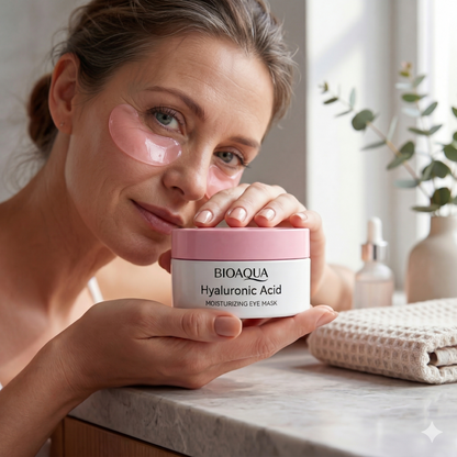 Máscara Hidratante Bioaqua para Ojos con Ácido Hialurónico – Reduce Ojeras e Hidrata Intensamente