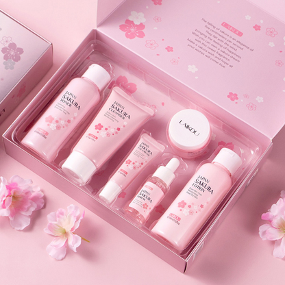 Set facial Sakura para tratamiento de acné y cuidado de la piel con rutina completa coreana